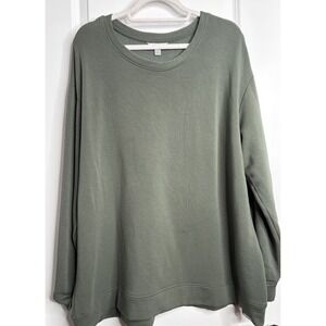 Orvis Pullover Sweater XL Green Classic Collection Soft Modal Blend Crewneck